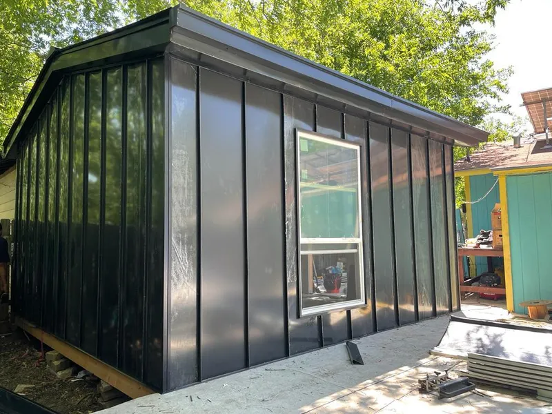 Black standing seam metal wall panels for Metal Roof Installation in Tumwater